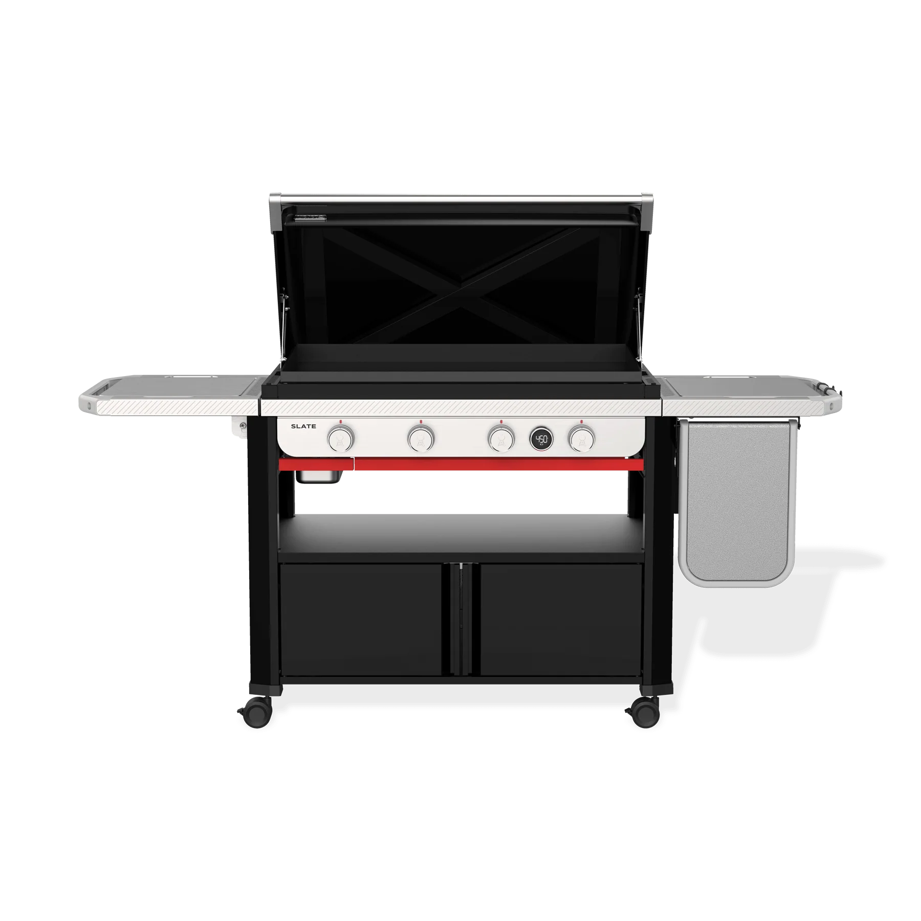 Weber 1500216 Slate® 36" Rust-Resistant Griddle with Flip-Up Side Table (Liquid Propane) - Black - Image 8