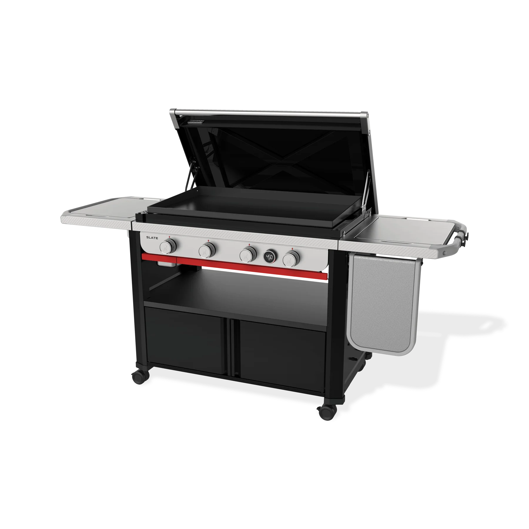 Weber 1500216 Slate® 36" Rust-Resistant Griddle with Flip-Up Side Table (Liquid Propane) - Black - Image 9