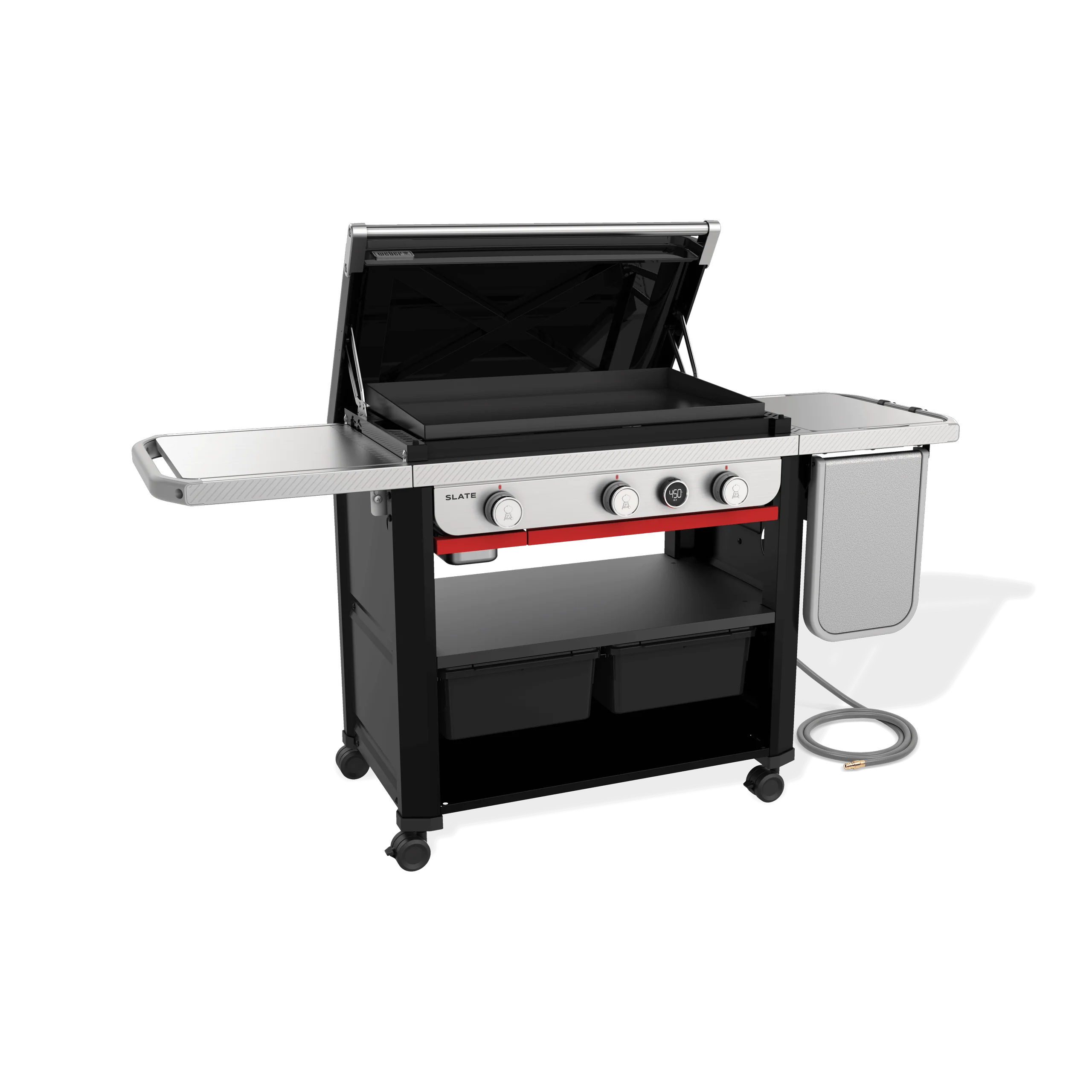 Weber 1500420 Slate® 30" Rust-Resistant Griddle with Extendable Side Table (Natural Gas) - Black - Image 11