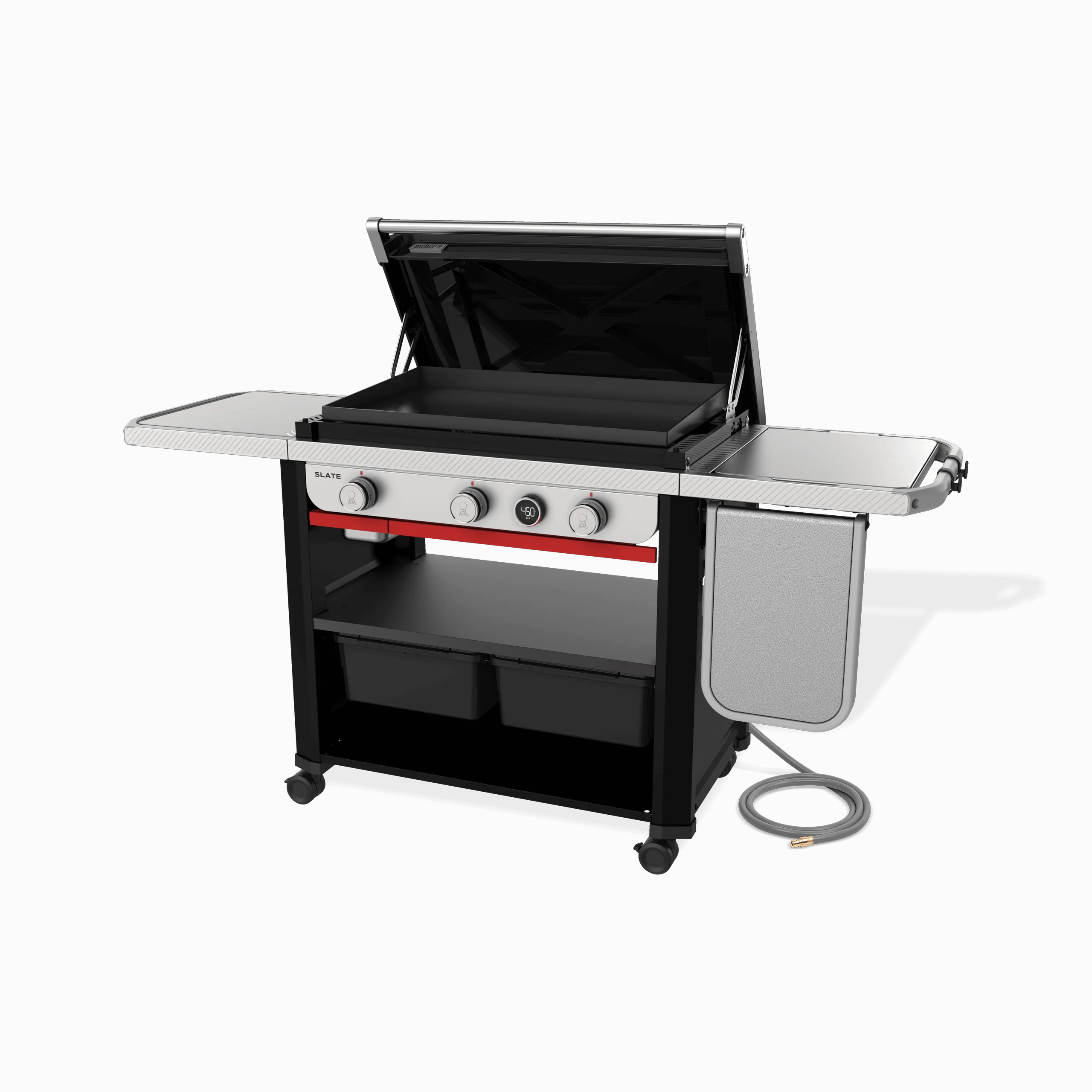 Weber 1500420 Slate® 30" Rust-Resistant Griddle with Extendable Side Table (Natural Gas) - Black - Image 12