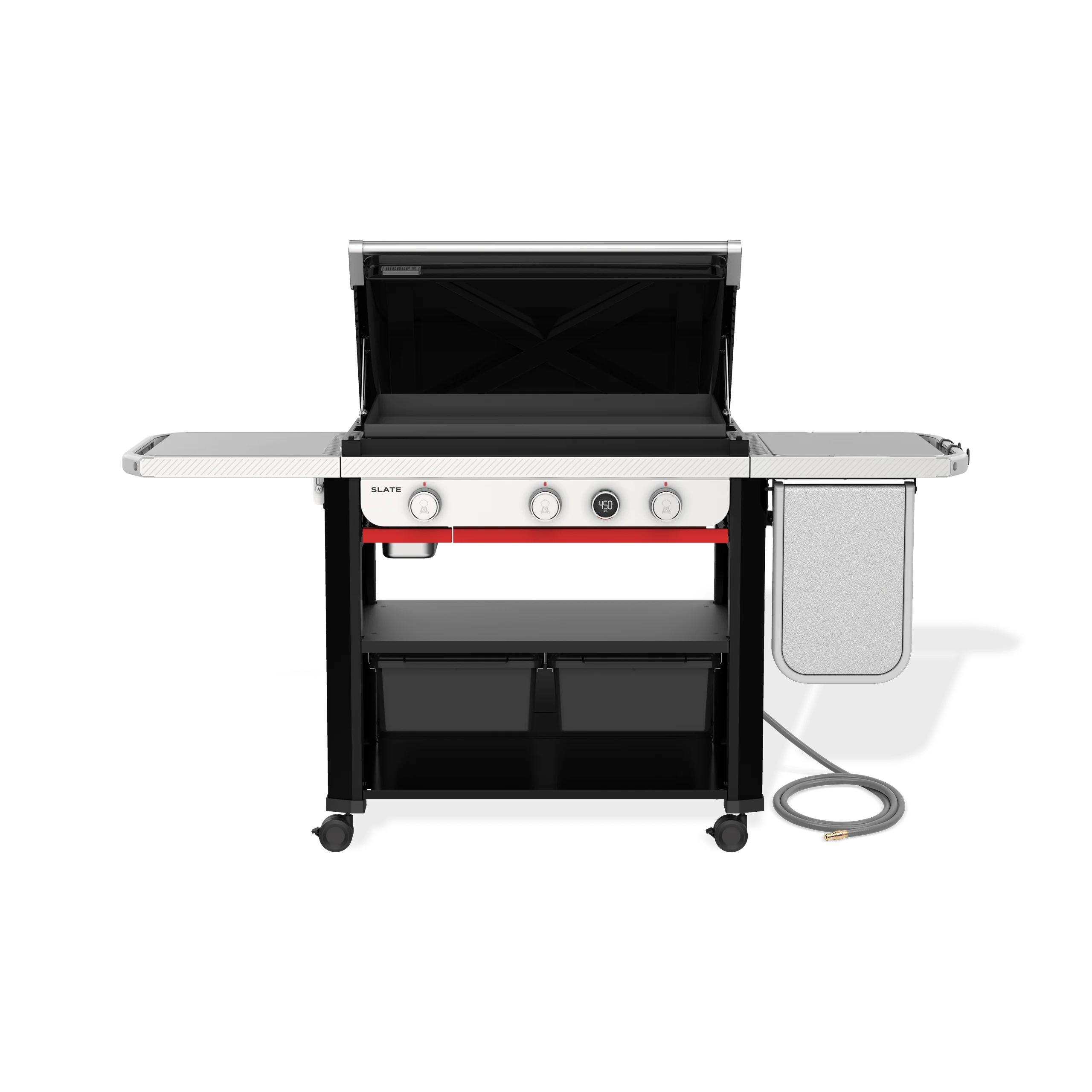 Weber 1500420 Slate® 30" Rust-Resistant Griddle with Extendable Side Table (Natural Gas) - Black - Image 5