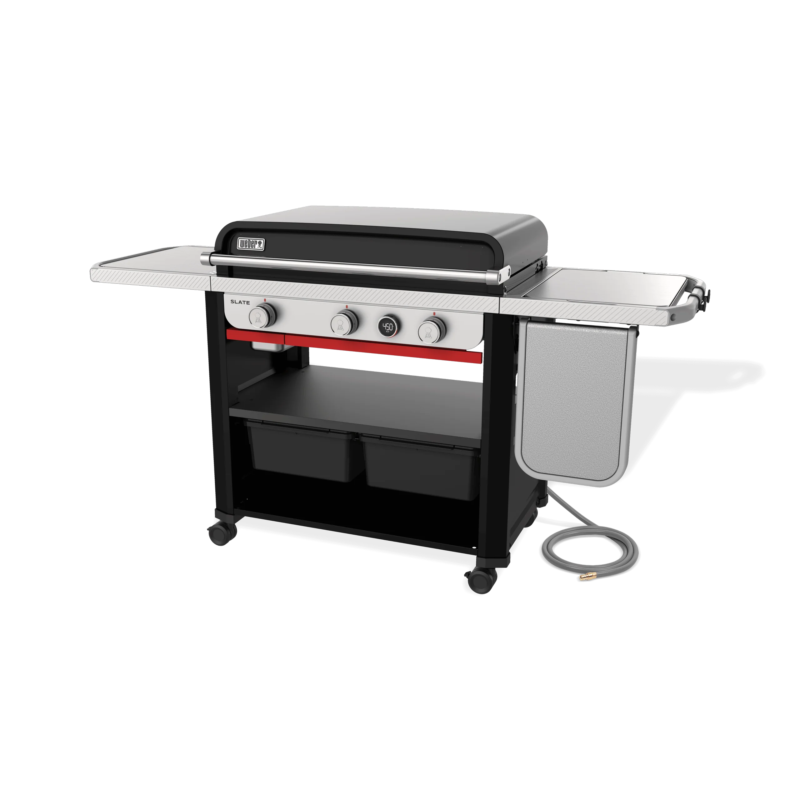Weber 1500420 Slate® 30" Rust-Resistant Griddle with Extendable Side Table (Natural Gas) - Black - Image 9