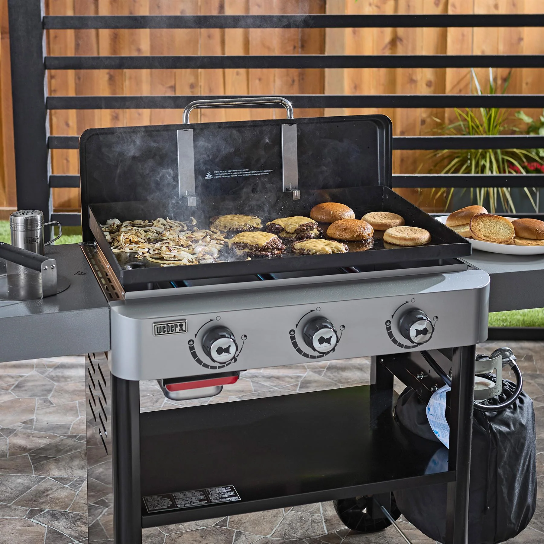 1501005 Weber® 28" Rust-Resistant Griddle - Black - Image 5