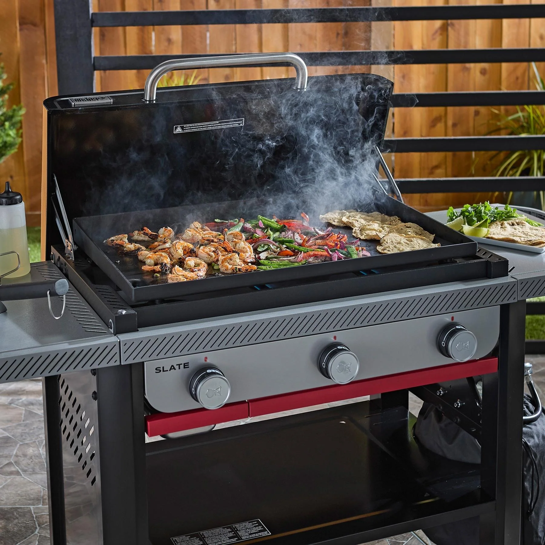 Weber 1501345 Slate® 28" Rust-Resistant Griddle (Liquid Propane) - Black - Image 5