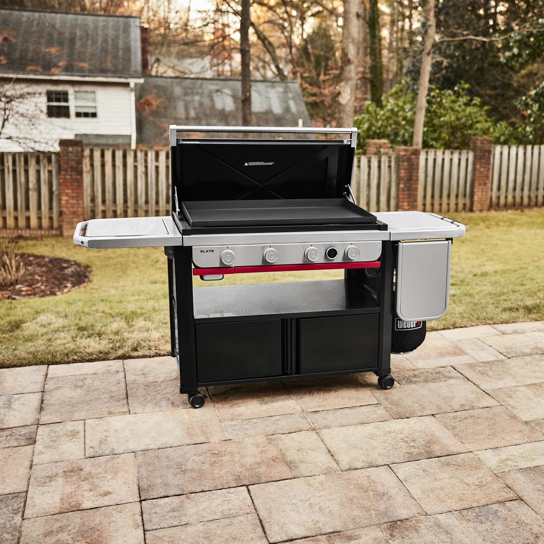 Weber 1501350 Slate® 36" Rust-Resistant Griddle with Flip-Up Side Table (Natural Gas) - Black - Image 5