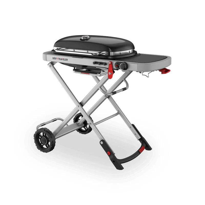 9010001 Weber Traveler® Portable Gas Grill - Black - Image 2
