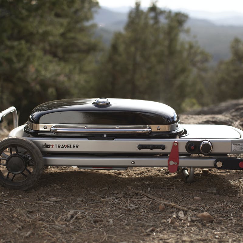 9010001 Weber Traveler® Portable Gas Grill - Black - Image 5