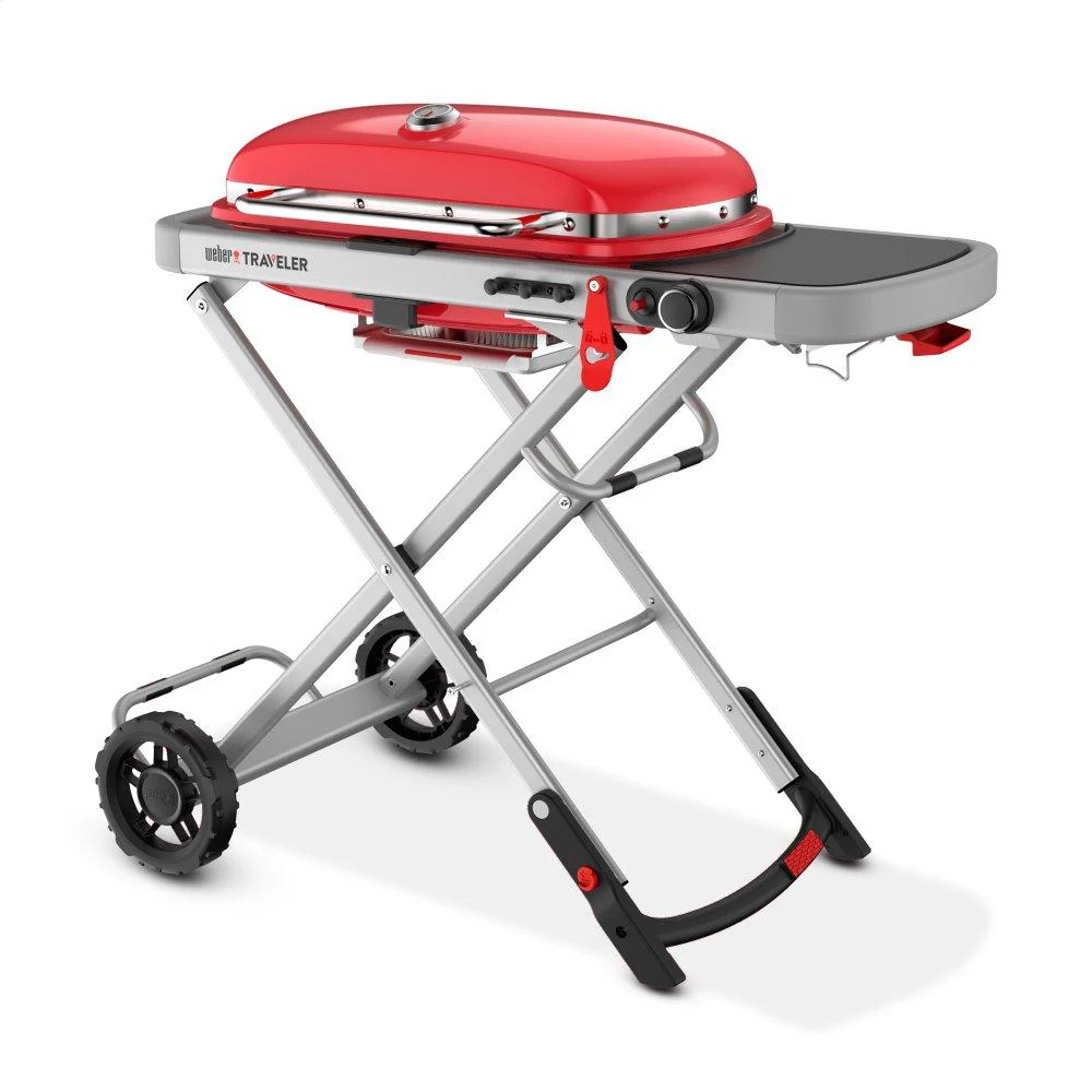 9030001 Weber Traveler® Portable Gas Grill - Red - Image 2