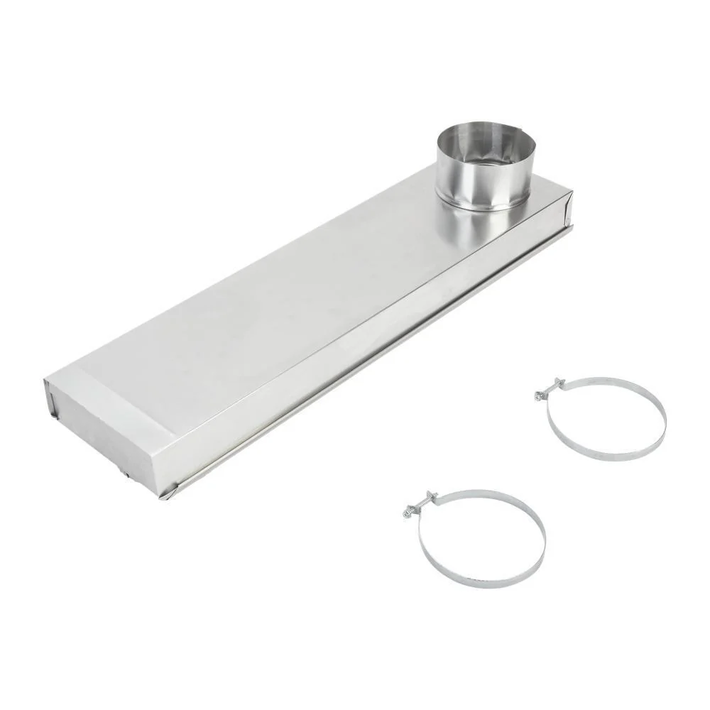 Whirlpool 4396037RP 0"-18" Dryer Telescoping Vent Periscope for 2.5" clearance, with 1 male snap-lock fitting, draw-band collar & 2 clamps.