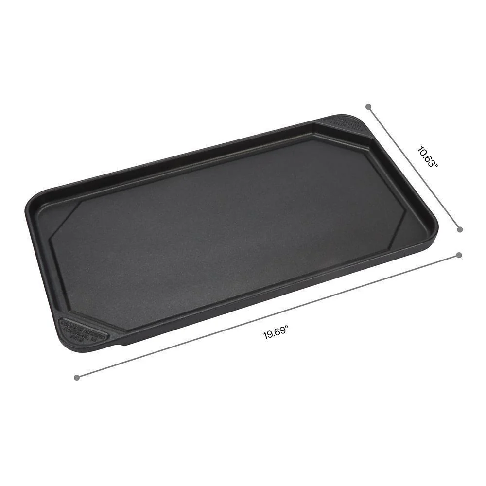 Whirlpool 4396096RB Range/Cooktop Griddle Non-Stick Cast Aluminum - Black for All 2-Burner Cooking Surfaces Except Induction (1-IN H X 19 1/2-IN W X 11-IN D) - Image 6