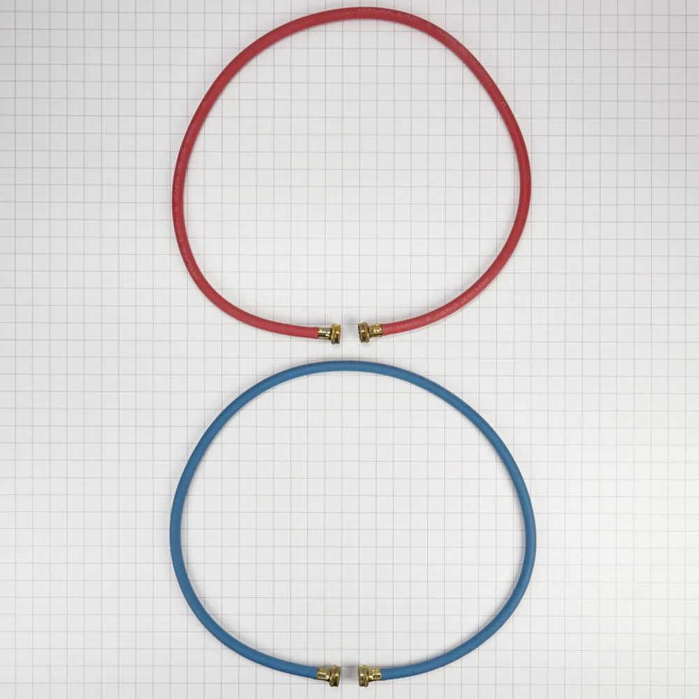 Whirlpool 8212545RP 5' Rubber washer fill hoses rated 1000 PSI with 2 female connections and built-in O-Rings - 2 pack - Image 3