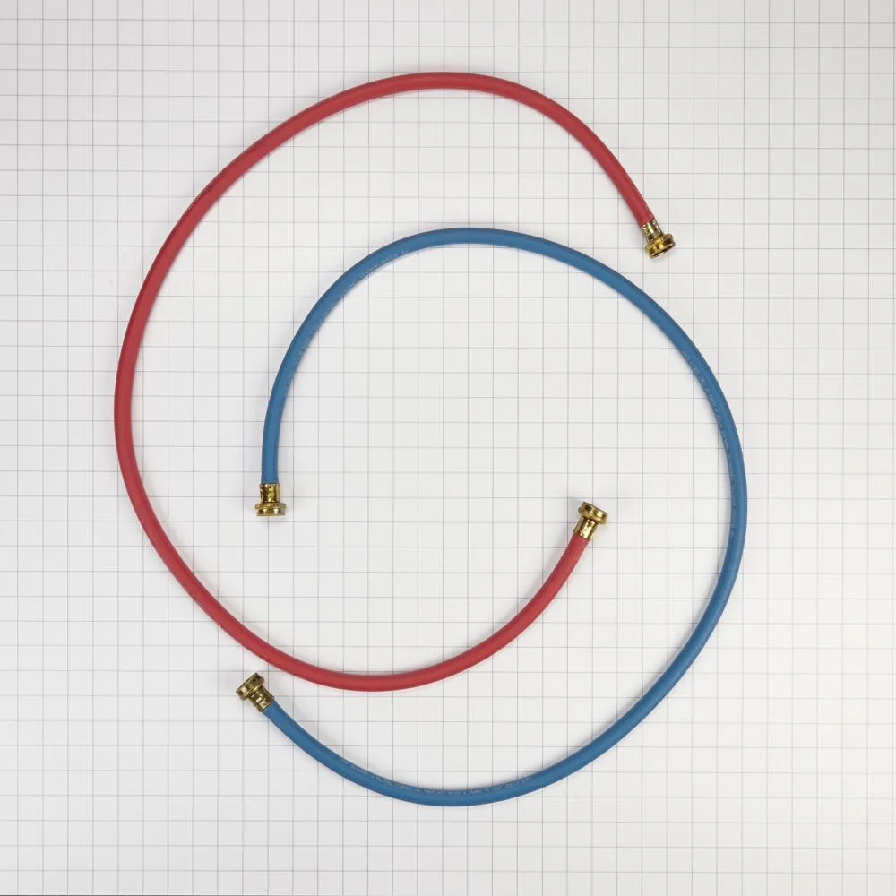 Whirlpool 8212545RP 5' Rubber washer fill hoses rated 1000 PSI with 2 female connections and built-in O-Rings - 2 pack - Image 9