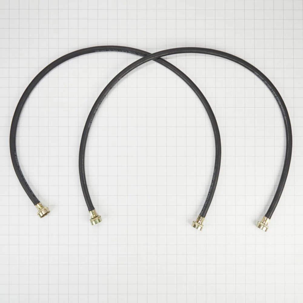 Whirlpool 8212546RP 4' Black Washer Inlet Hoses 1050 PSI - 2 Pack - Image 2