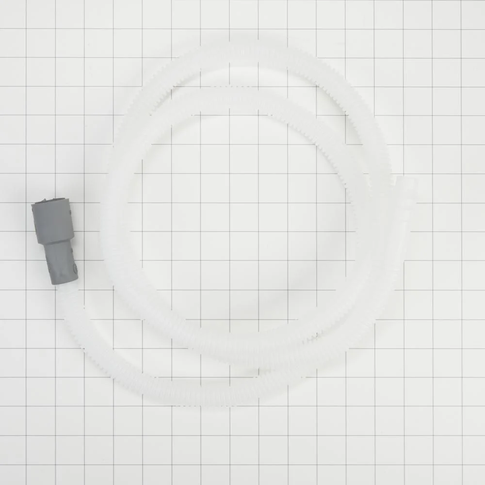 Whirlpool 8269144A Dishwasher Drain Hose Extension, White-colored, with 6' flexible corrugated plastic hose for tall tub models - Image 3
