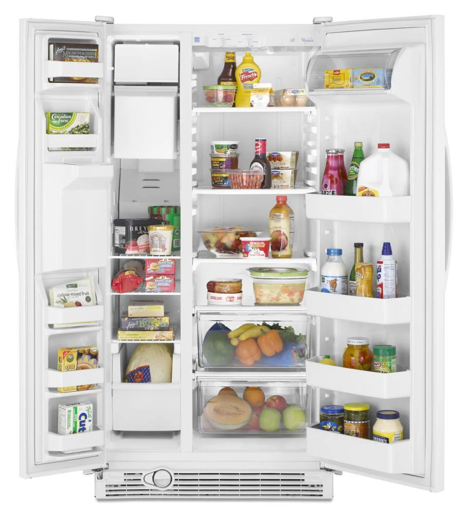 Whirlpool ED2KVEXVQ 22 cu. ft. Side-by-Side Refrigerator with Full-Width Adjustable Slide-Out SpillGuard Glass Shelves - Image 2