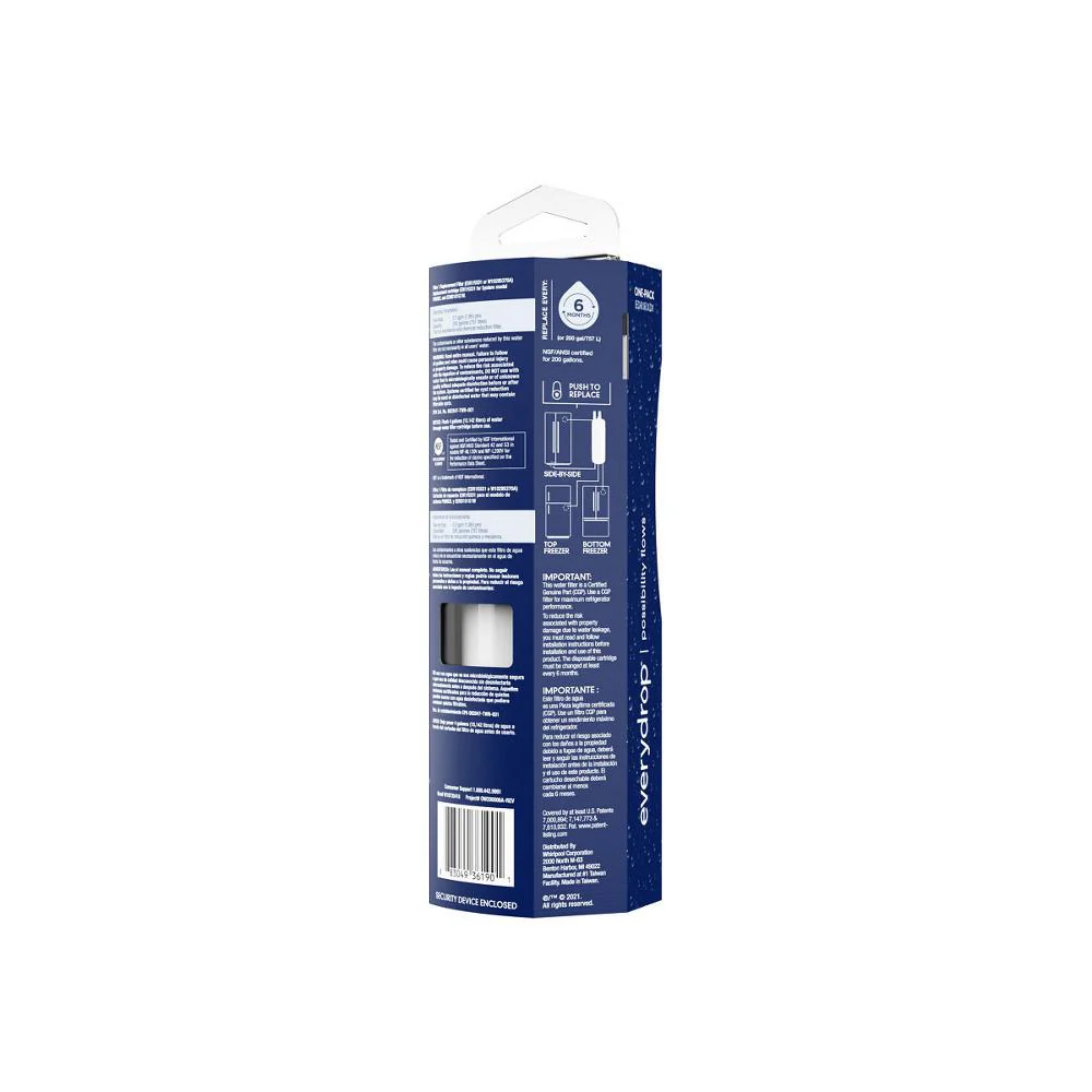 Whirlpool EDR1RXD1 everydrop® Refrigerator Water Filter 1 - EDR1RXD1 (Pack of 1) - Image 24