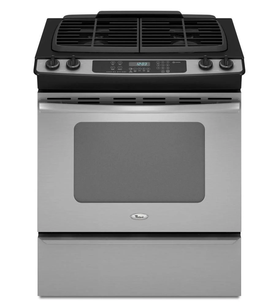 Whirlpool GW397LXUS 30-inch Self-Cleaning Slide-In Gas Range