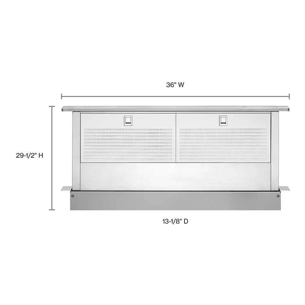 Whirlpool UXD8636DYS 36" Retractable Downdraft System with Interior Blower Motor - Image 2