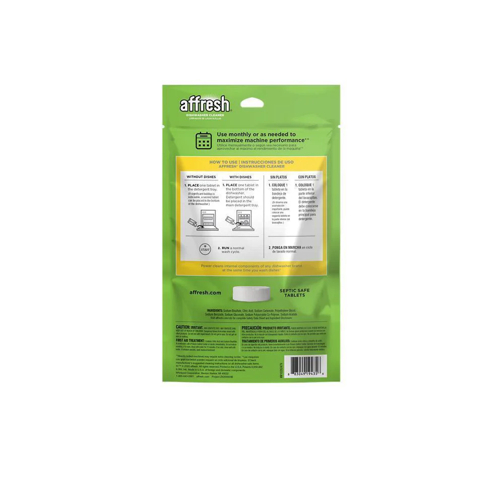 Whirlpool W10282479 affresh® Dishwasher Cleaner - 6 Count - Image 5