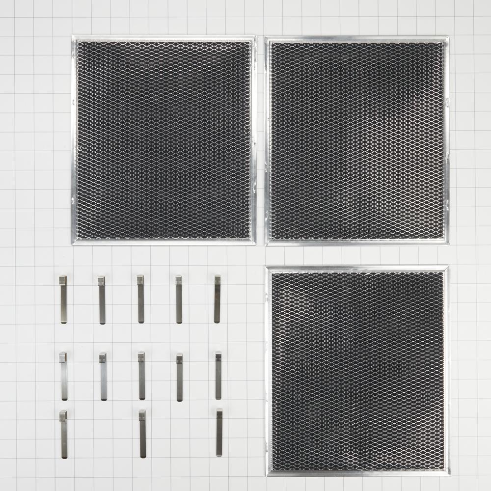 Whirlpool W10412939 Range Hood Charcoal Replacement Filter Kit for Models IH6302YS, IHW6302YB, IHW7302YS (Includes 3 Filters and 12 Clips) - Image 2