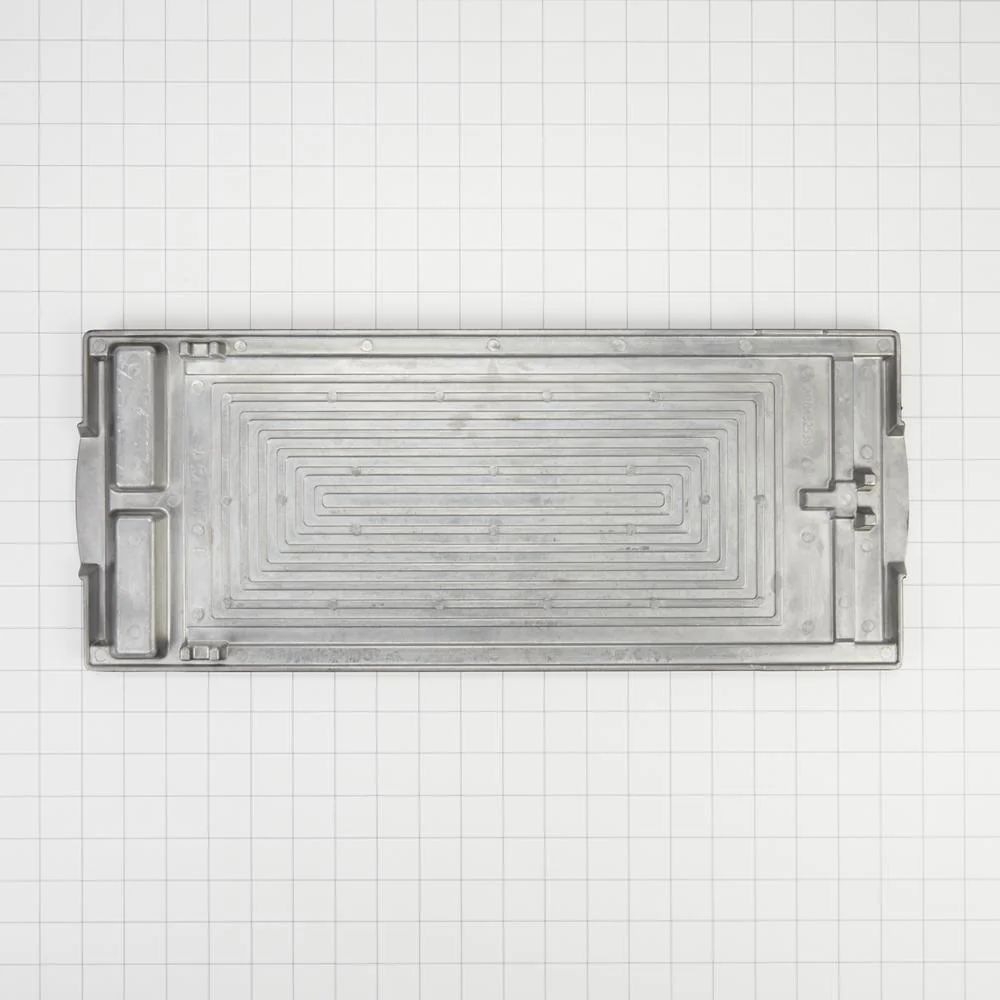 Whirlpool W10432544 Range Griddle - Black with Non-Stick Surface Cast Aluminum, 2-Divided Grease Wells and Recessed Drain Channels (1-IN H X 7 3/4-IN W X 19 3/4-IN D) - Image 3