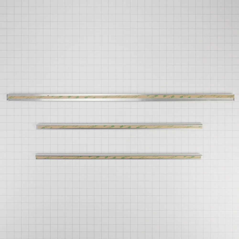 Whirlpool W10675028 34" Slide-in Range Trim Kit, Stainless Steel, with (3) trim pieces, and installation instructions - Image 3