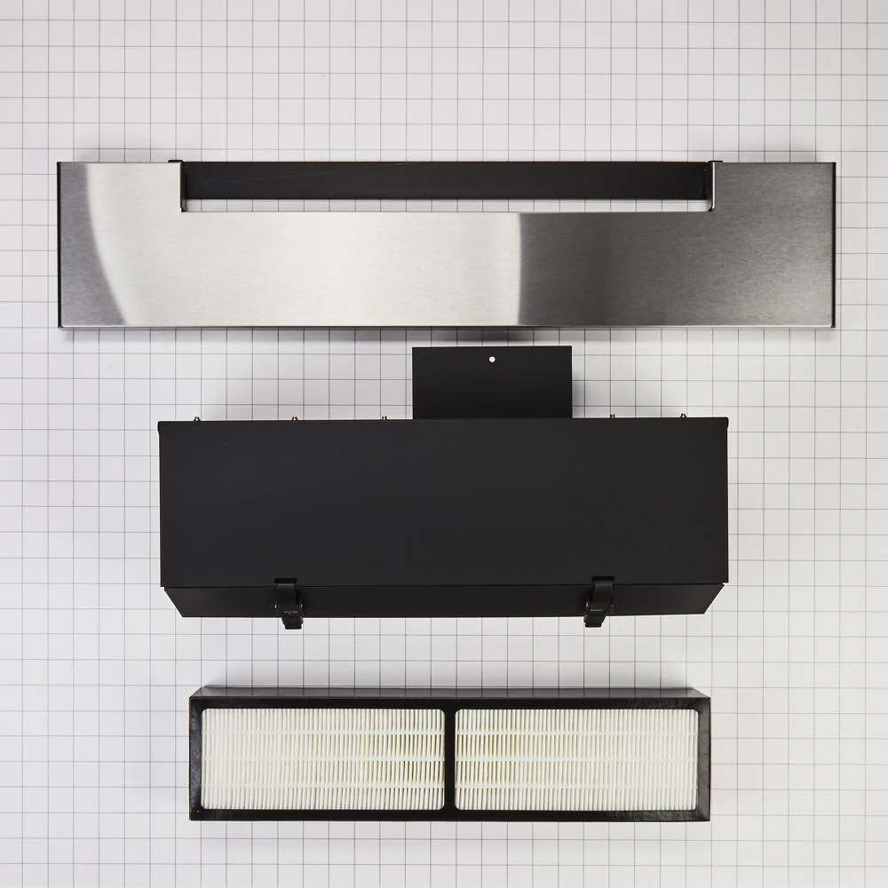 Whirlpool W10768190 Range Hood VSI Ductless Downdraft Vent Kit, Stainless Steel, fits KSEG1750ESS and KSDG1750ESS,Size: 31" L x 20" W x 7-1/2" H - Image 2
