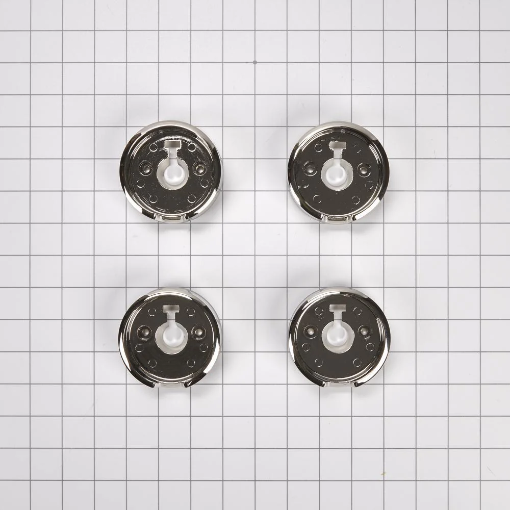 Whirlpool W11323062 JennAir 3-IN D Bezel (Set of 4) for Rise-Style Commercial Range and Rangetop Griddle Knobs - Chrome - Image 2