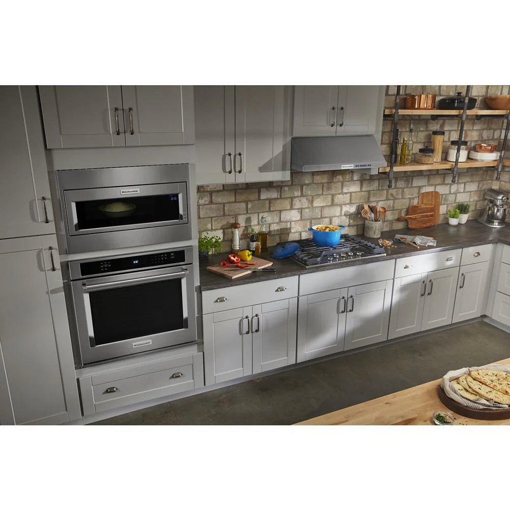 Whirlpool W11451304 Built-In Low Profile Microwave Standard Trim Kit, Stainless Steel, Size: 32.5" x 21.5" x 5", fits cut-out height 17-1/2" - Image 2