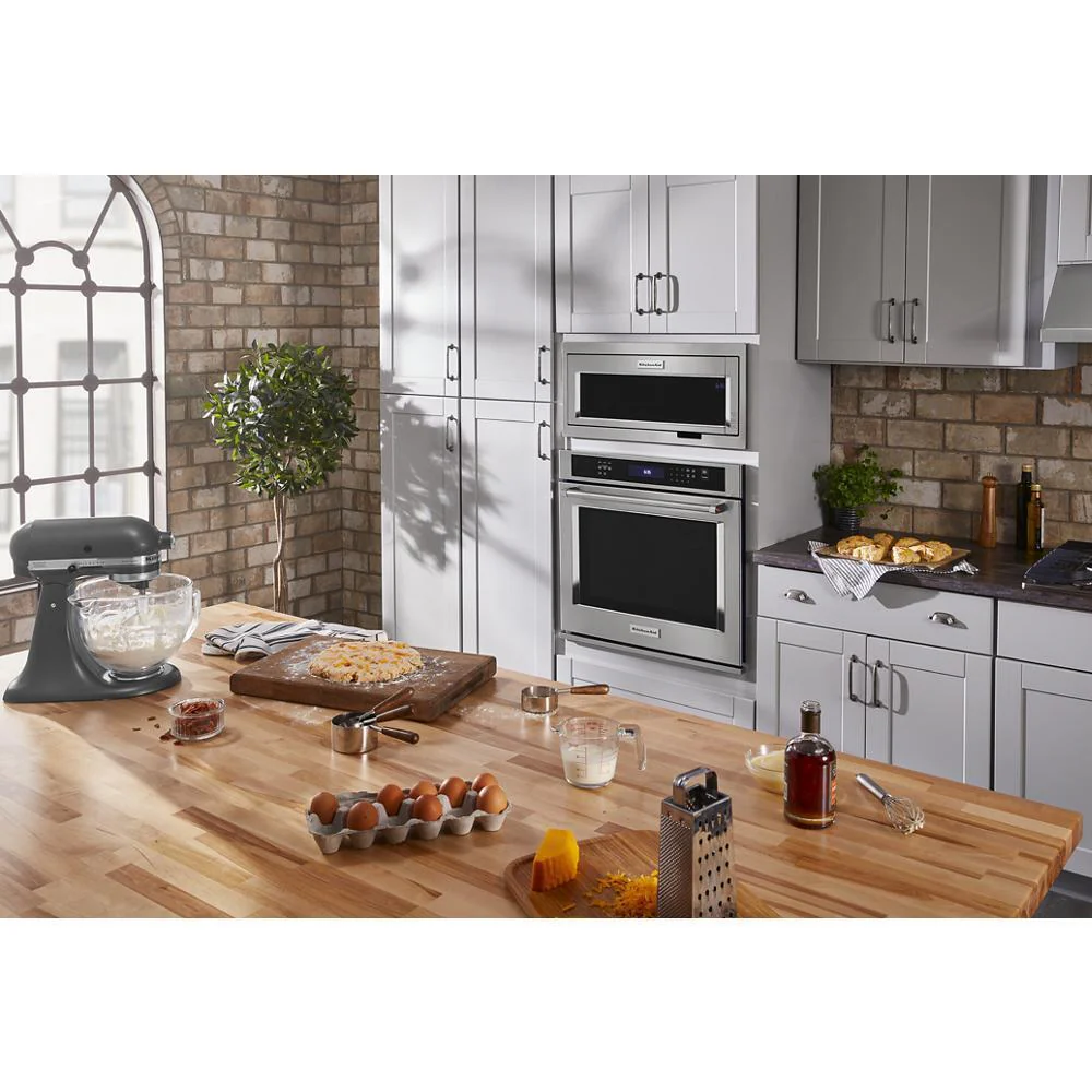 Whirlpool W11451314 Built-In Low Profile Microwave Slim Trim Kit with Pocket Handle, Stainless Steel, fits cut-out height 12" - Image 2