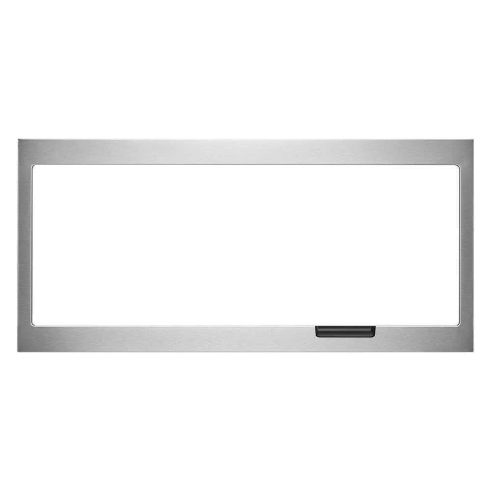 Whirlpool W11451314 Built-In Low Profile Microwave Slim Trim Kit with Pocket Handle, Stainless Steel, fits cut-out height 12" - Image 9