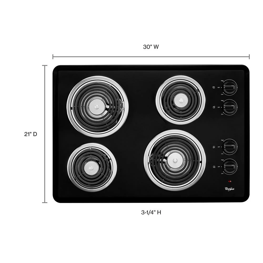 Whirlpool WCC31430AB 30" WHR COIL CT BLACK - Image 6