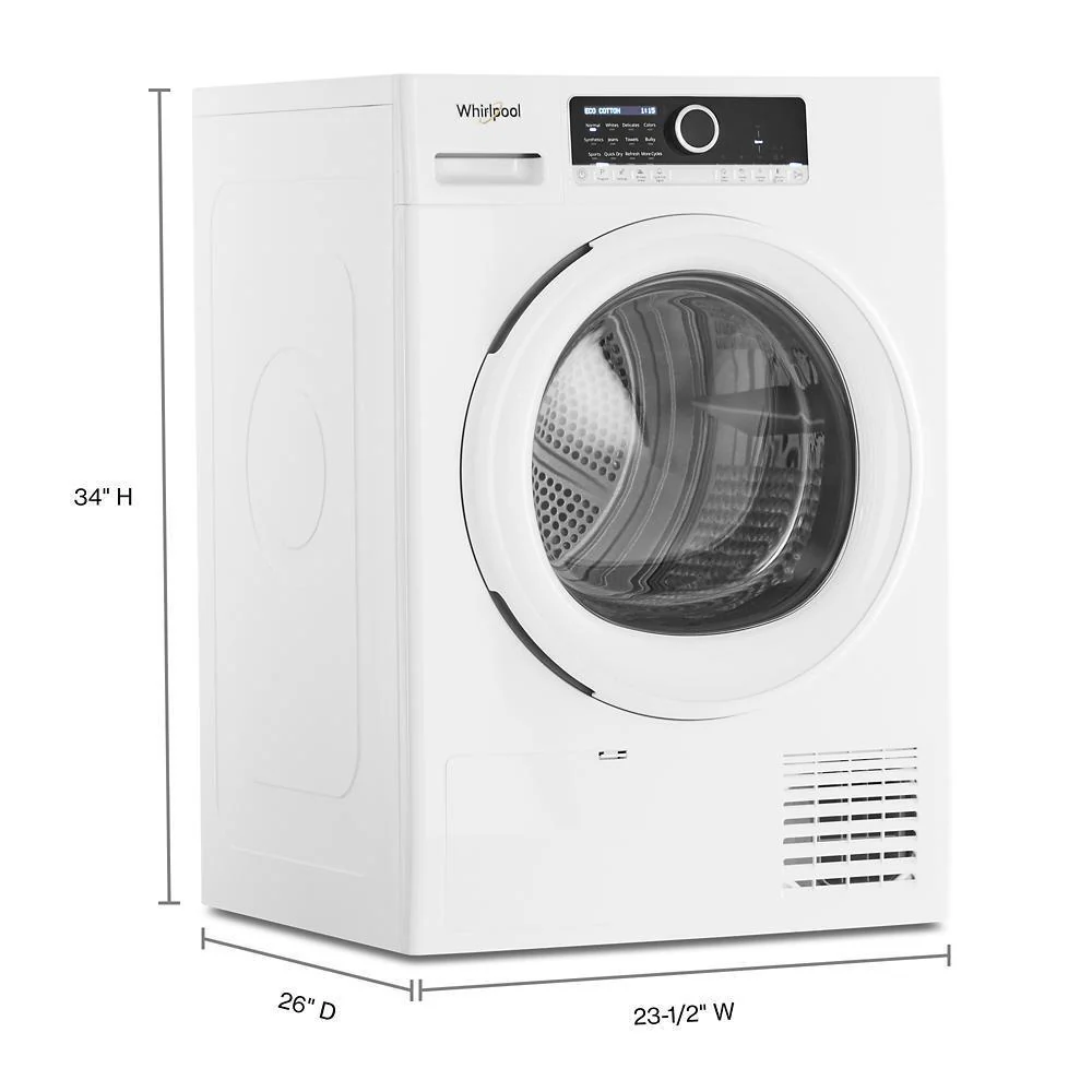Whirlpool WCD3090JW 4.3 Cu. Ft. 24" Small Space Ventless Dryer - Image 6
