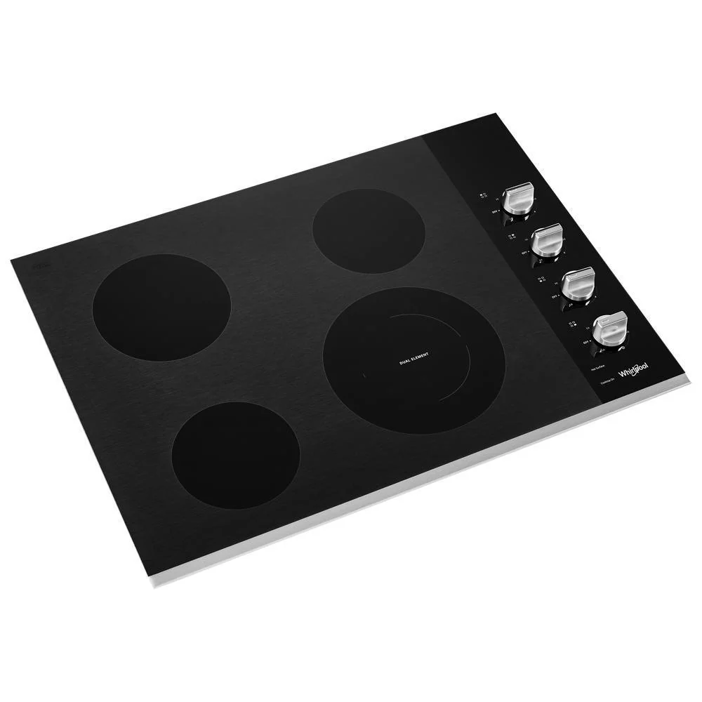 Whirlpool WCE55US0HS 30-inch Electric Ceramic Glass Cooktop with Dual Radiant Element - Image 2