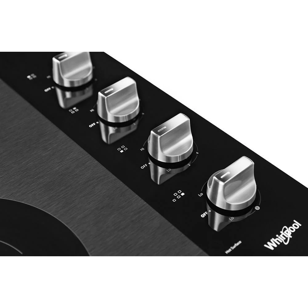Whirlpool WCE55US0HS 30-inch Electric Ceramic Glass Cooktop with Dual Radiant Element - Image 3