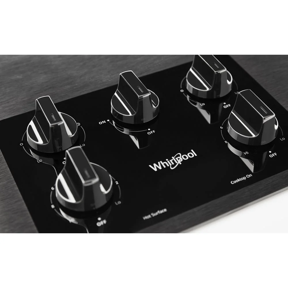Whirlpool WCE77US6HB 36-inch Electric Ceramic Glass Cooktop with Two Dual Radiant Elements - Image 3