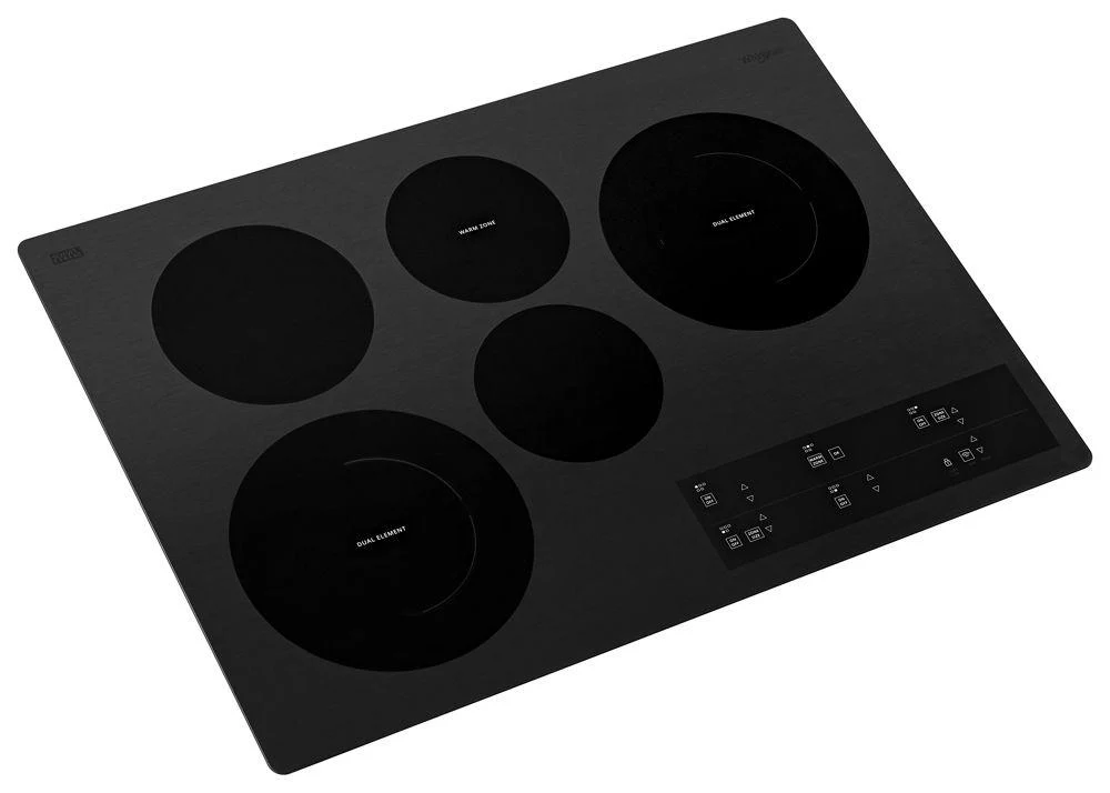 Whirlpool WCE97US0HB 30-inch Electric Ceramic Glass Cooktop with Two Dual Radiant Elements - Image 2