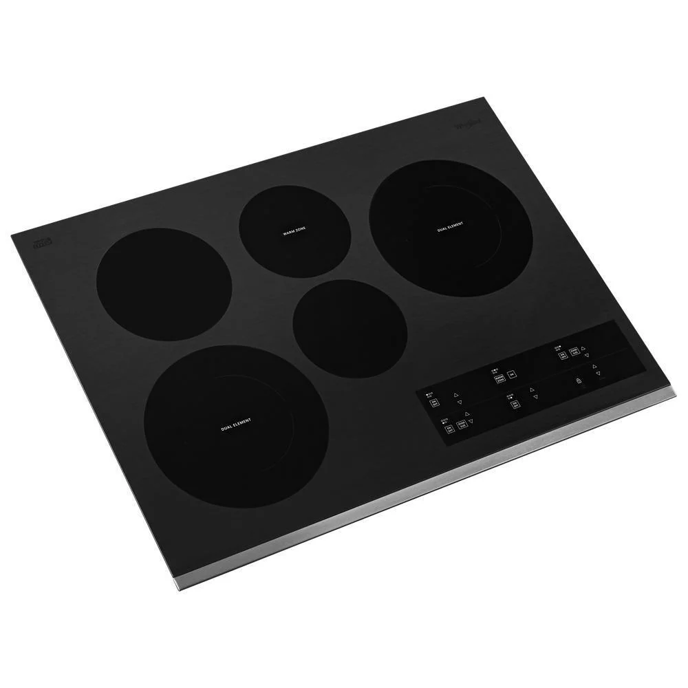 Whirlpool WCE97US0KS 30-inch Electric Ceramic Glass Cooktop with Two Dual Radiant Elements - Image 2