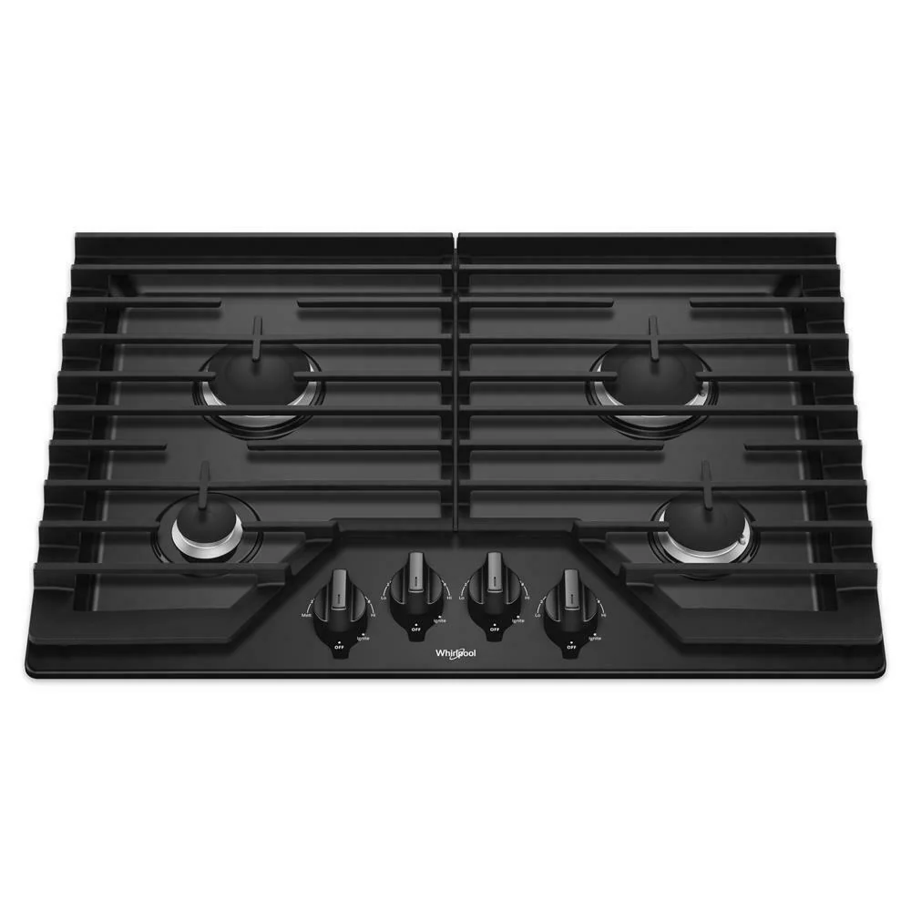 Whirlpool WCG55US0HB 30-inch Gas Cooktop with EZ-2-Lift™ Hinged Cast-Iron Grates - Image 2