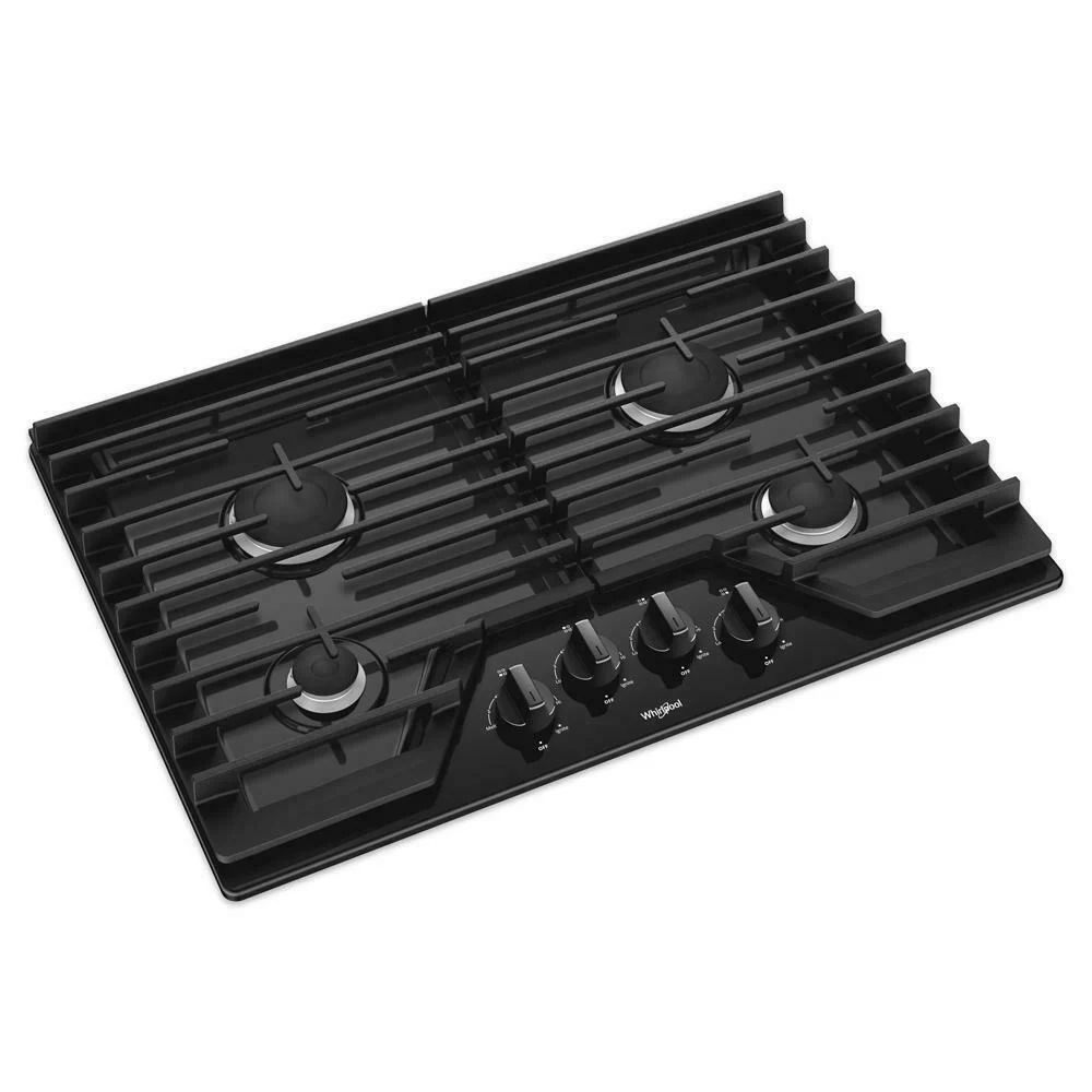 Whirlpool WCG55US0HB 30-inch Gas Cooktop with EZ-2-Lift™ Hinged Cast-Iron Grates - Image 3