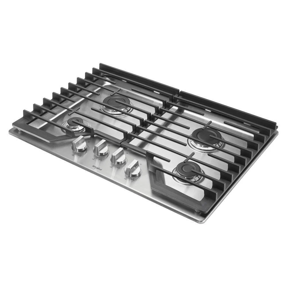 Whirlpool WCG55US0HS 30-inch Gas Cooktop with EZ-2-Lift™ Hinged Cast-Iron Grates - Image 4