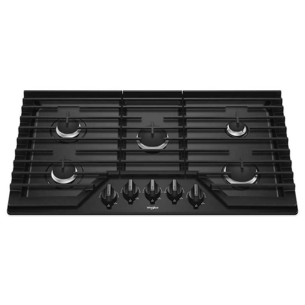 Whirlpool WCG55US6HB 36-inch Gas Cooktop with EZ-2-Lift™ Hinged Cast-Iron Grates - Image 2