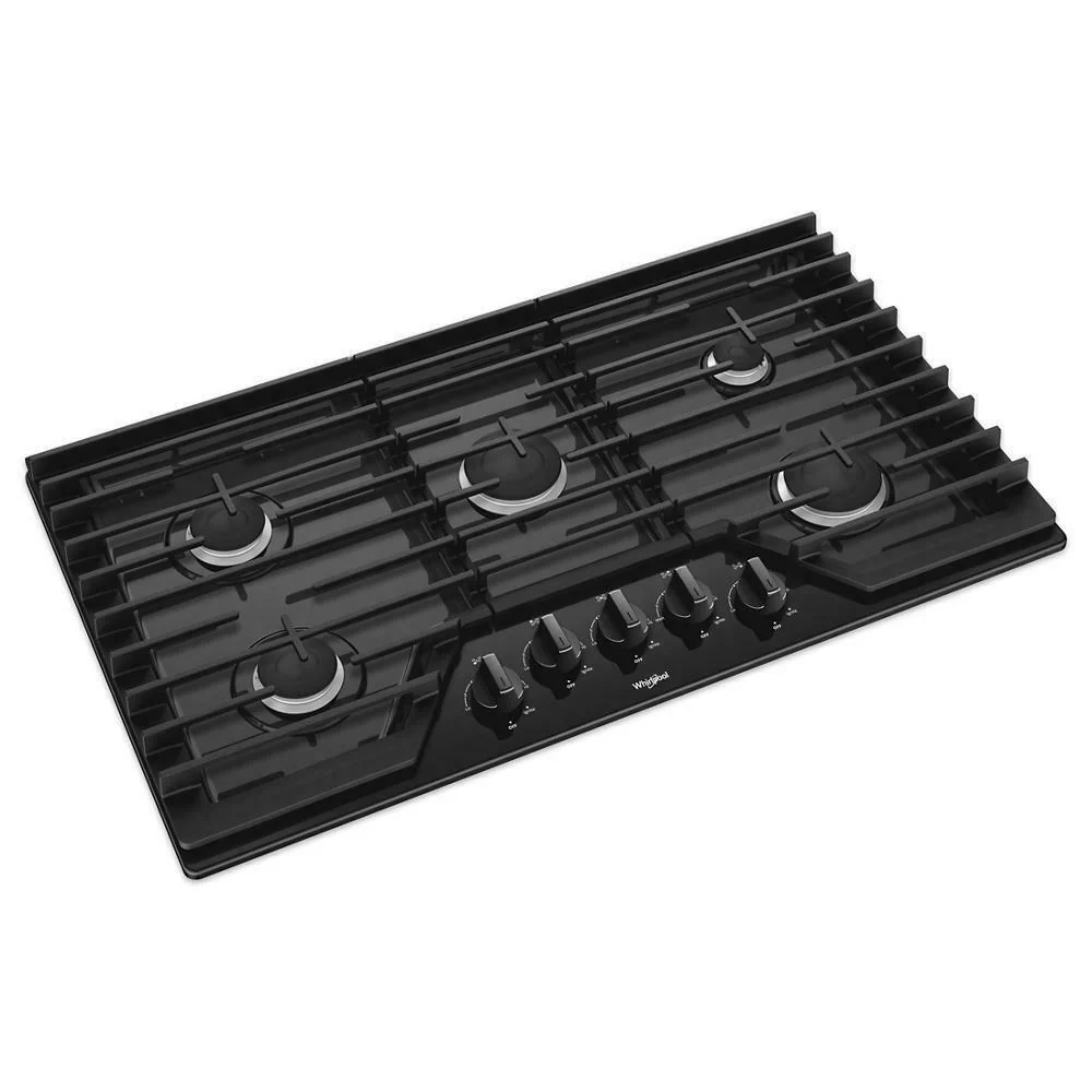 Whirlpool WCG55US6HB 36-inch Gas Cooktop with EZ-2-Lift™ Hinged Cast-Iron Grates - Image 3