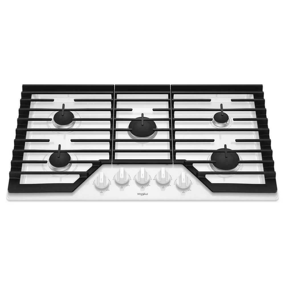 Whirlpool 36-inch Gas Cooktop with EZ-2-Lift™ Hinged Cast-Iron Grates - Image 2