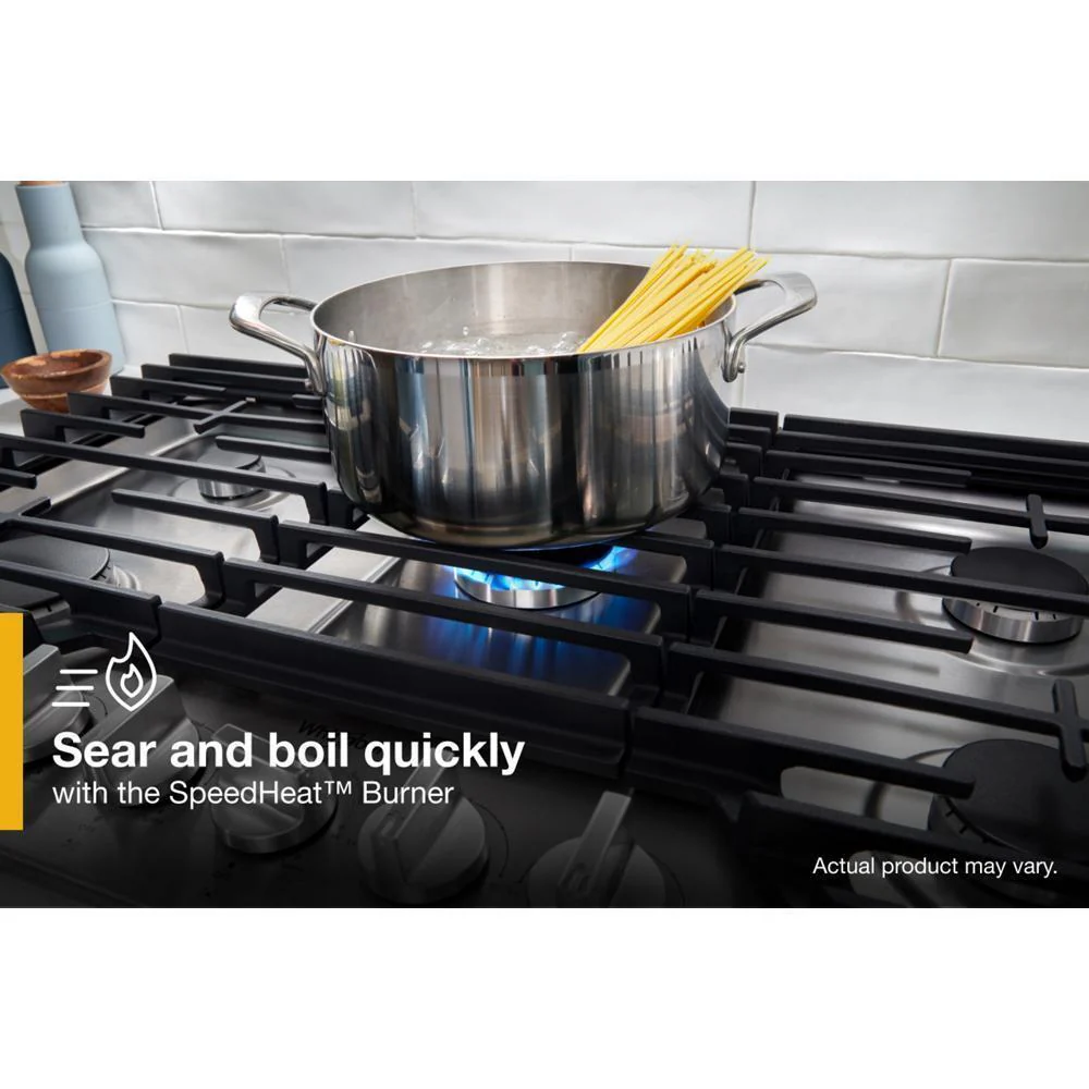 Whirlpool WCGK3030PB 30-inch Gas Cooktop with SpeedHeat™ Burners - Image 16