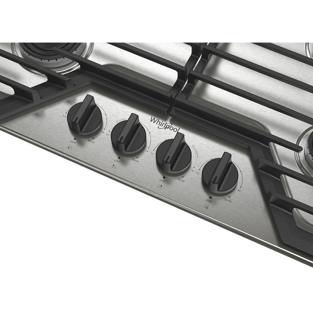 Whirlpool WCGK3030PS 30-inch Gas Cooktop with SpeedHeat™ Burners - Image 10