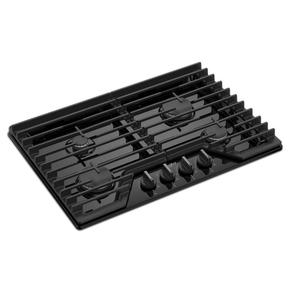 Whirlpool WCGK5030PB 30-inch Gas Cooktop with EZ-2-Lift™ Hinged Cast-Iron Grates - Image 11
