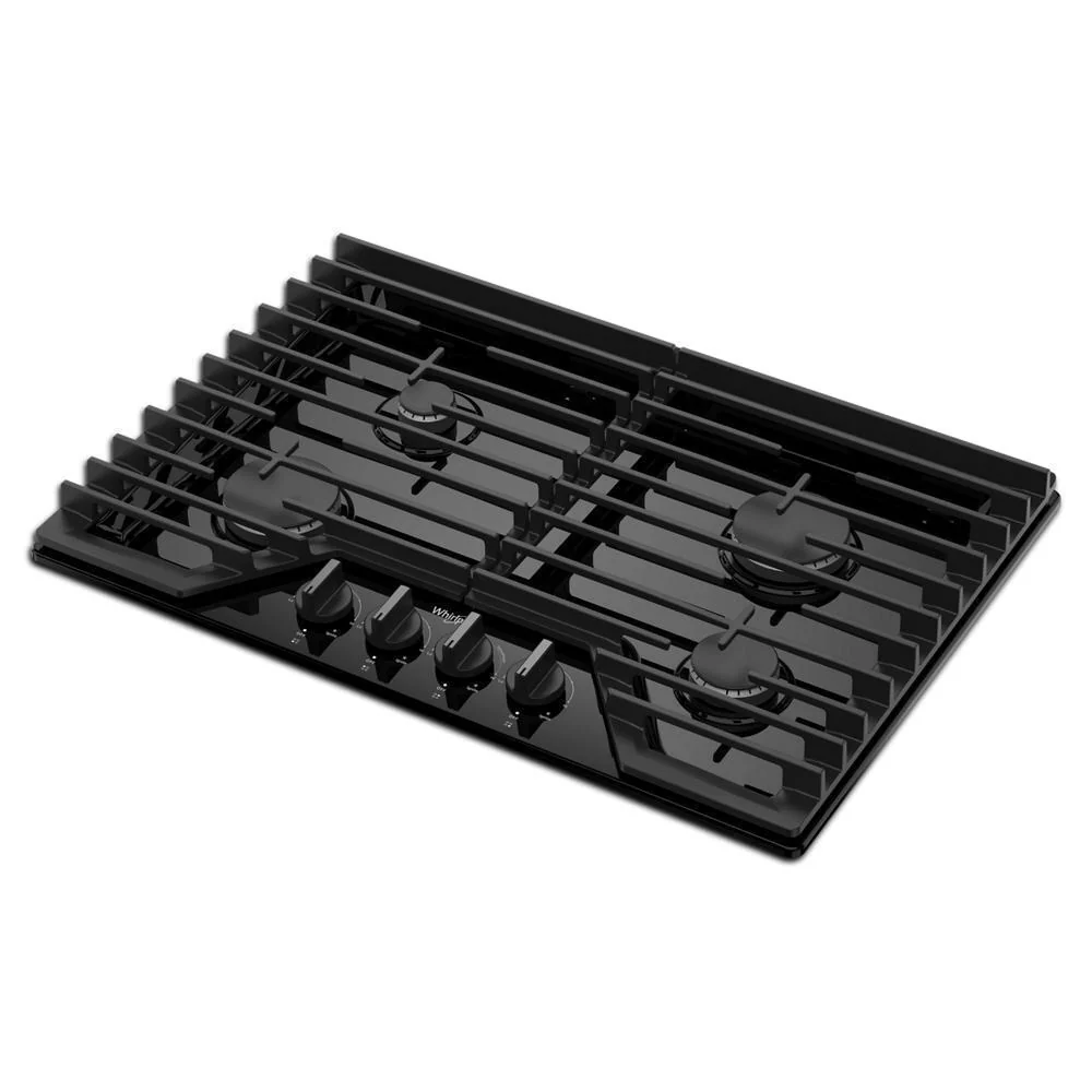Whirlpool WCGK5030PB 30-inch Gas Cooktop with EZ-2-Lift™ Hinged Cast-Iron Grates - Image 12