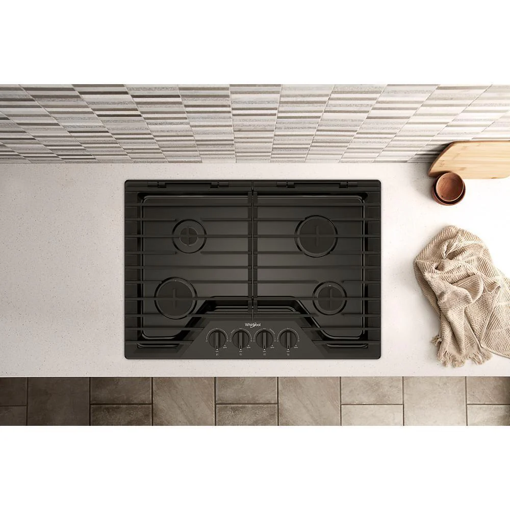 Whirlpool WCGK5030PB 30-inch Gas Cooktop with EZ-2-Lift™ Hinged Cast-Iron Grates - Image 18