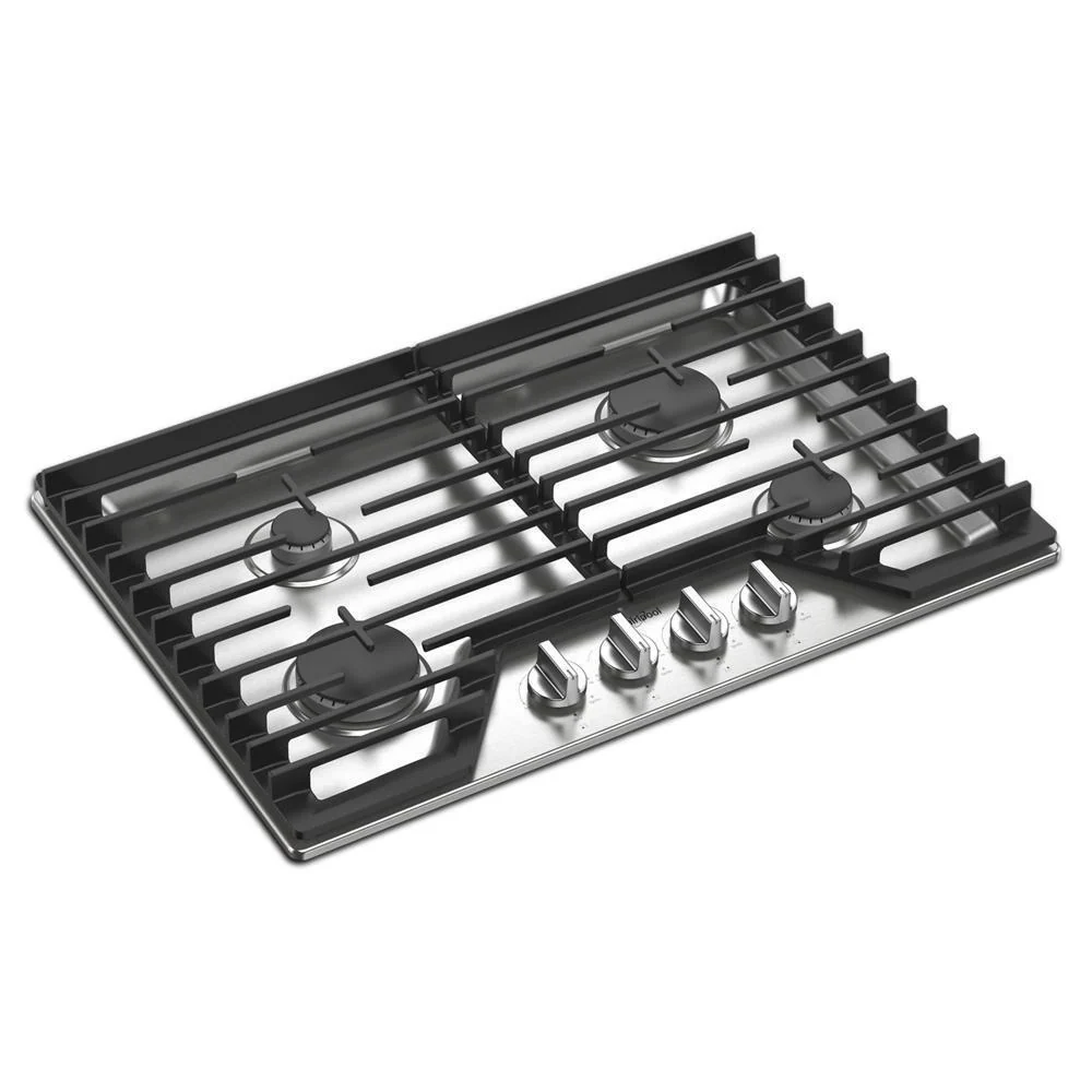 Whirlpool WCGK5030PS 30-inch Gas Cooktop with EZ-2-Lift™ Hinged Cast-Iron Grates - Image 13